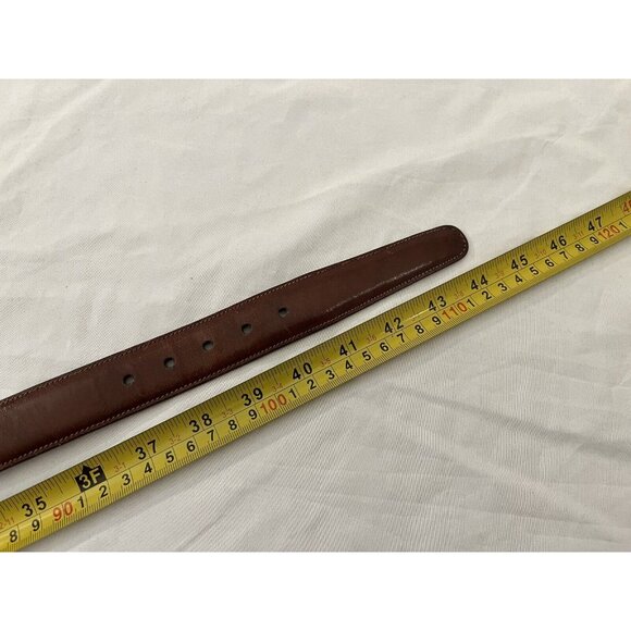 vintage handmade TRAFALGAR Cortina leather belt 38 brown Made USA EUC - Picture 6 of 10